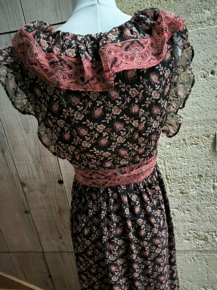 Robe longue fleurie manches courtes mango taille 38 - photo numéro 5