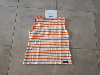 Débardeur rayée orange et blanc taille M Batela