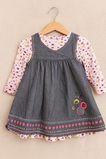 Robe salopette + tee-shirt manches longues Orchestra bébé - 12 mois