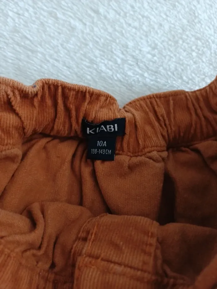 Jupe velour marron 10 ans - photo numéro 2