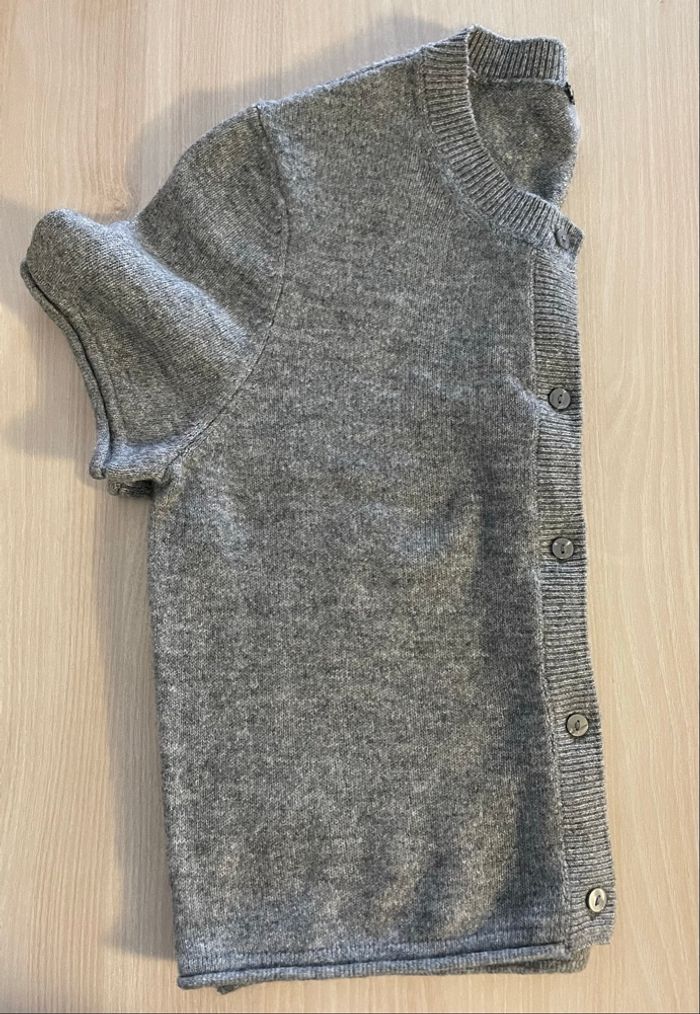 Gilet à manches courtes en maille fine H&M - photo numéro 2