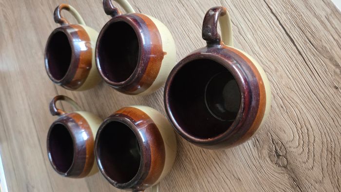 lot 5 tasses à thé + sucrier - photo numéro 2