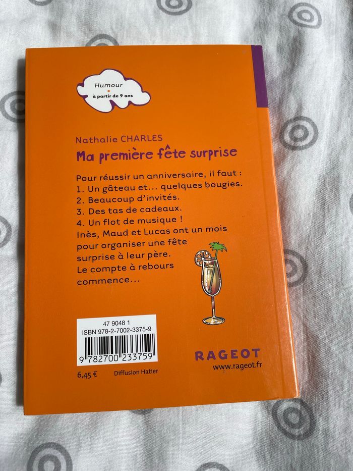 Livre ma première fête surprise Rageot roman - photo numéro 2