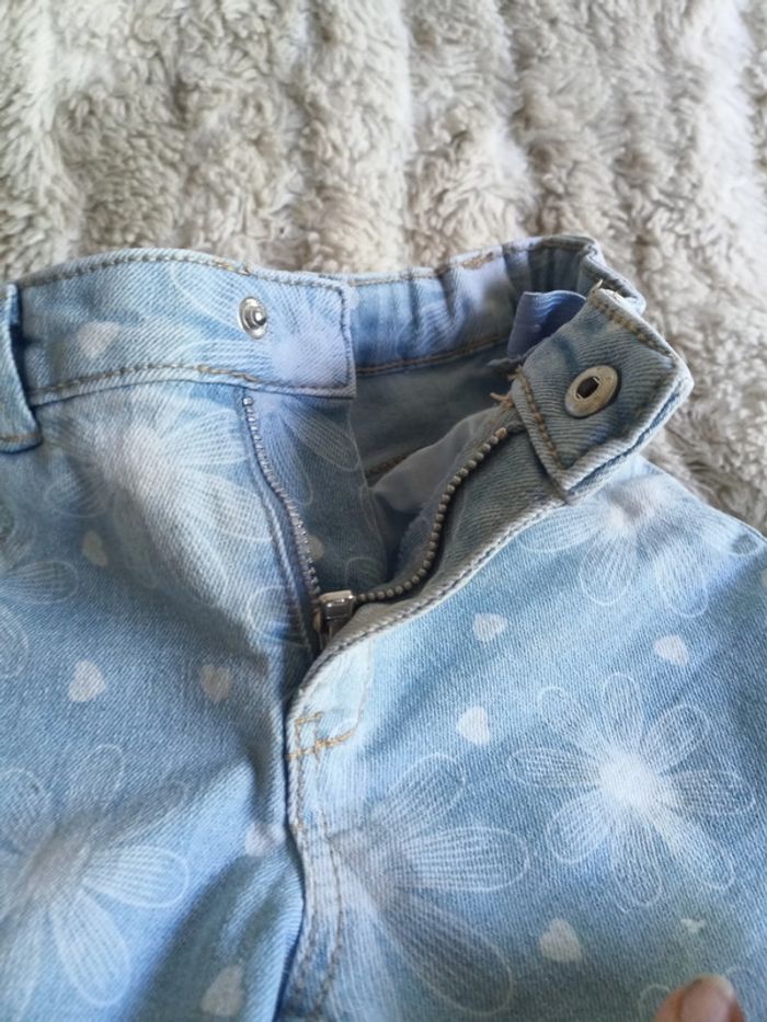 Short en jean bleu à fleurs, 6 ans - In extenso - photo numéro 6
