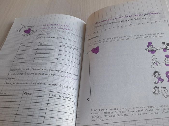 Petit cahier d'exercices des fabuleux pouvoirs de la générosité neuf - photo numéro 3