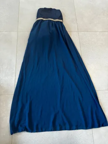 Longue robe navy, taille 34, très bon état