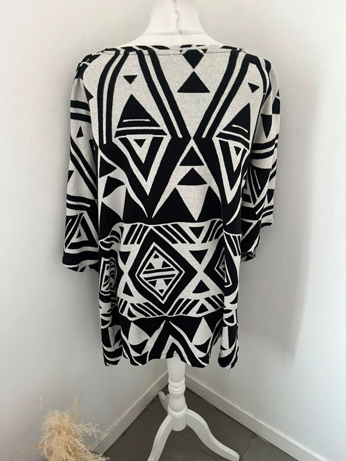 Poncho motifs géométriques Jacqueline de tong M - photo numéro 5