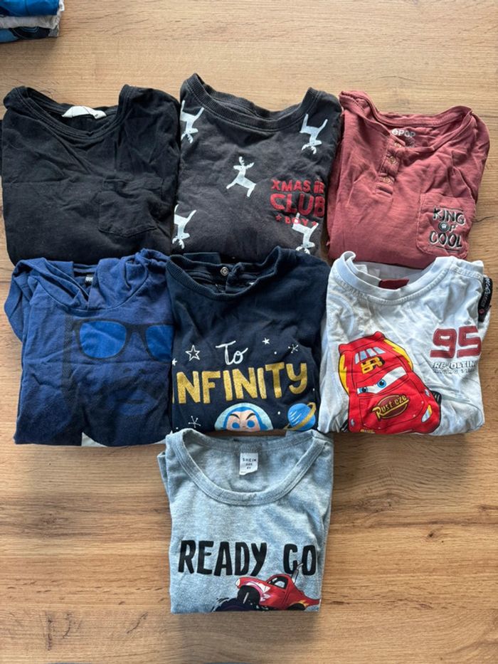 Lot de 7 tee shirts manches longues 4 ans