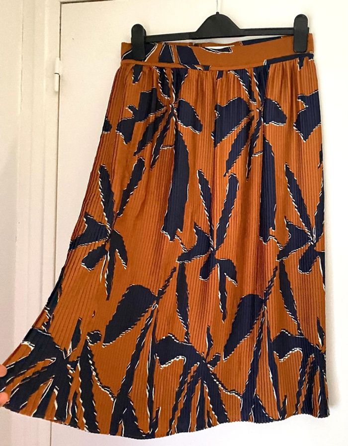 Jupe Midi Plissée Ba&sh Modèle Kiko Taille 40 - photo numéro 2