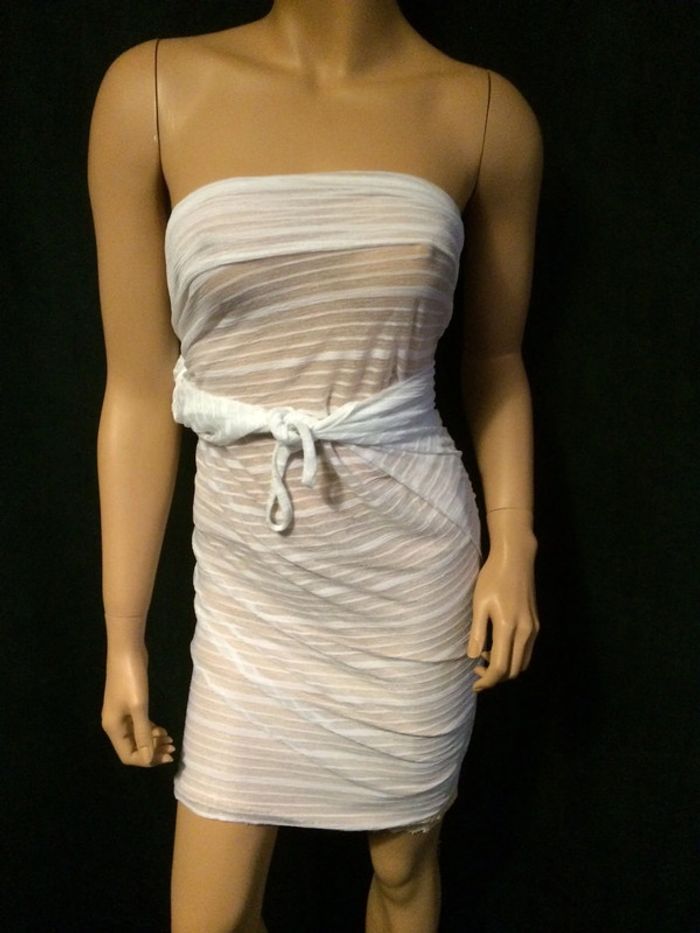 lot de 2 pareo robe de plage noire et blanc - photo numéro 4