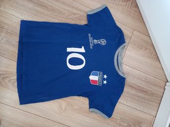 Tee-shirt manches courtes bleu France taille 10 ans