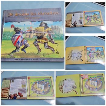 Livre Je dessine les Chevaliers 🛡 livre à pochoirs, grand format (39)