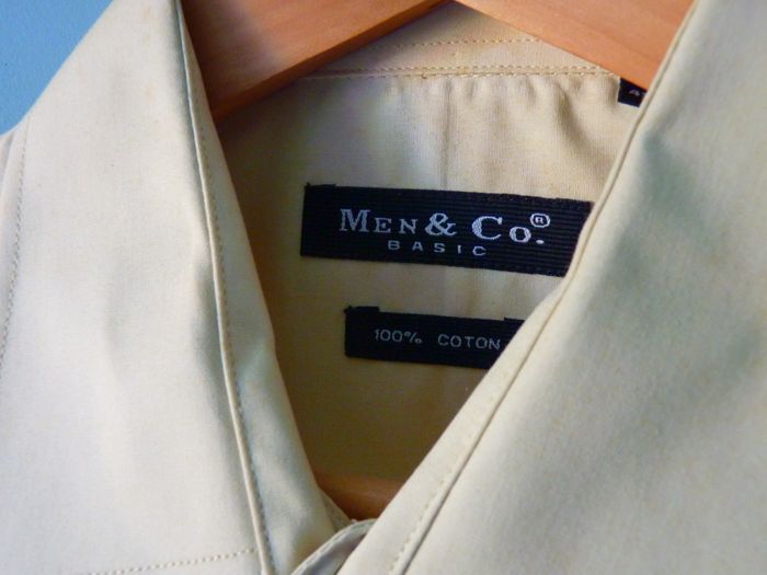 Chemise Homme costume Men & Co L 42 neuve beige ceremonie - photo numéro 3