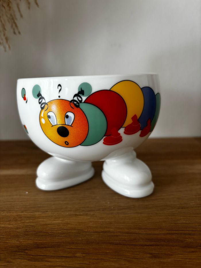 Vintage bol chenille en opaline - photo numéro 2