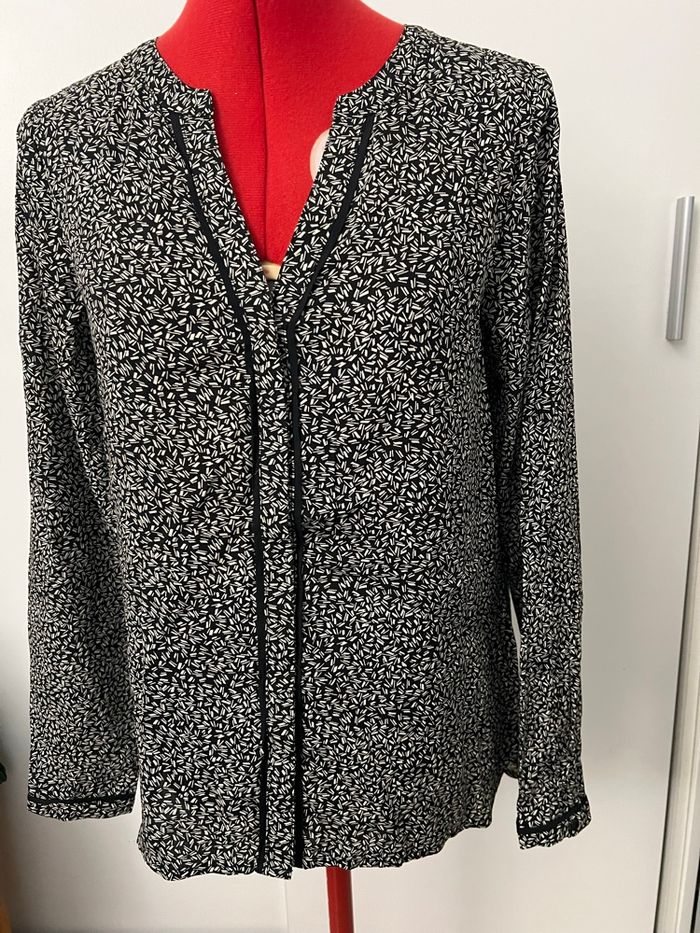 Blouse manches longues noir et blanc By Mo - photo numéro 2