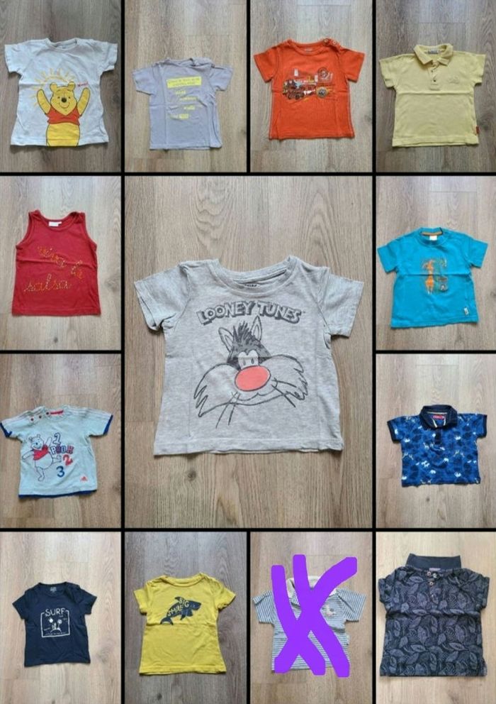 Gros lot t-shirt manche courte 18 mois - photo numéro 2