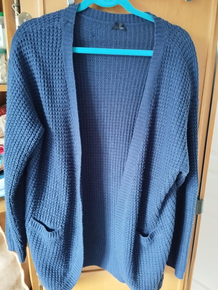 Veste femme bleu marine en laine