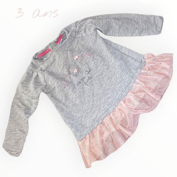 🩶 Sweat avec petite jupette en tulle 🩷 - photo numéro 1