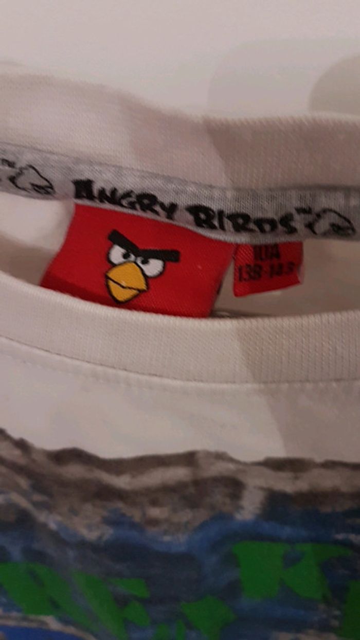T shirt blanc Angry Birds 10 ans - photo numéro 4