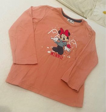 Tee shirt manche longue rose avec Minnie Disney Baby 18 mois