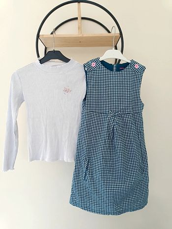 10 ans ensemble sergent major Teeshirt côtelé et robe