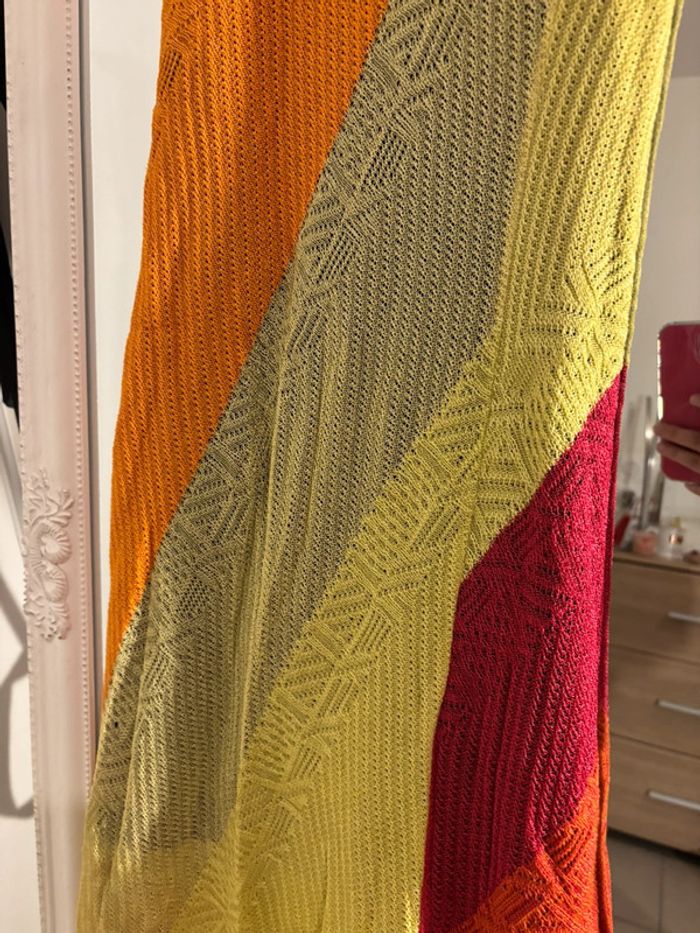 Robe deux-en-un originale dentelle & résille colorée - photo numéro 11