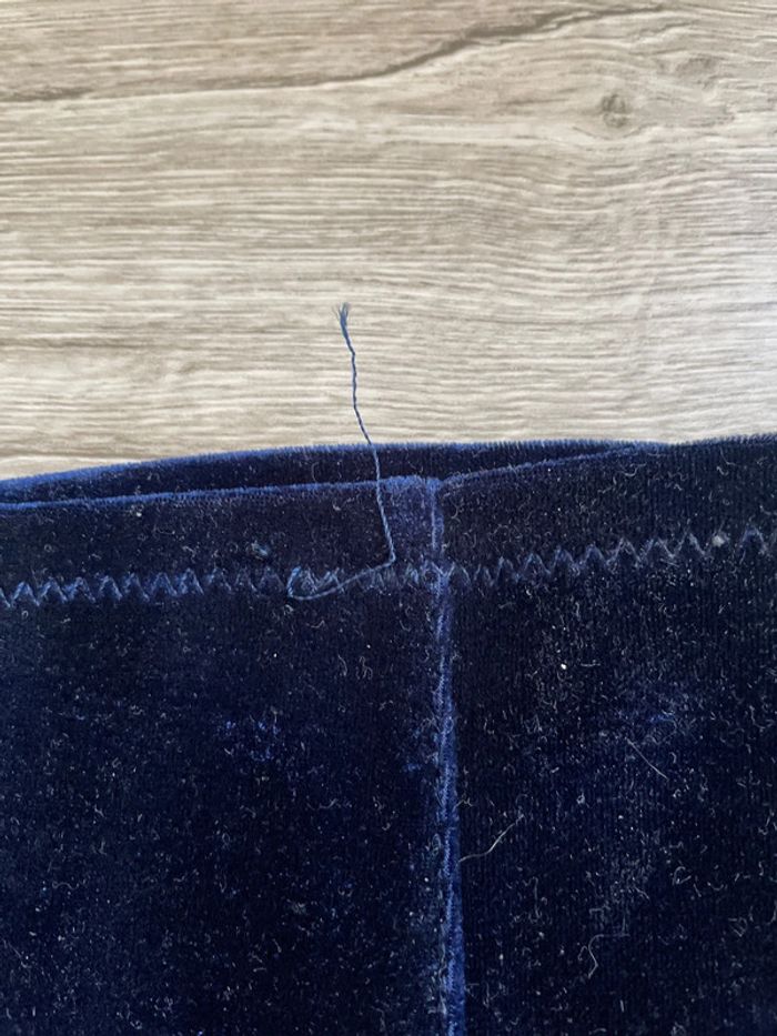 Cuissardes Zara Bleu en Velours 36 - photo numéro 3