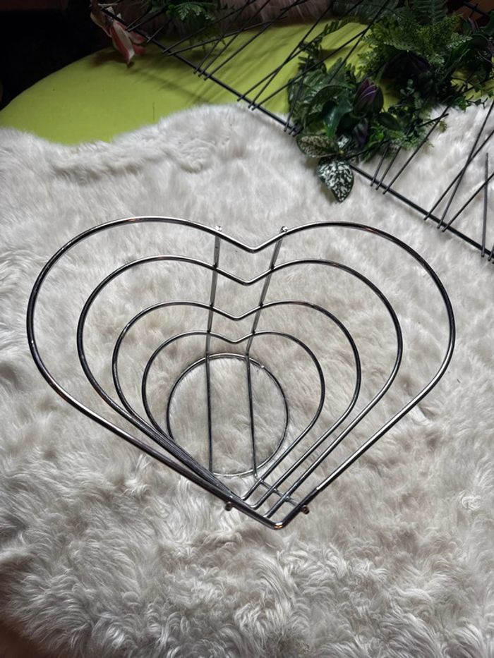 Panière en métal - forme COEUR