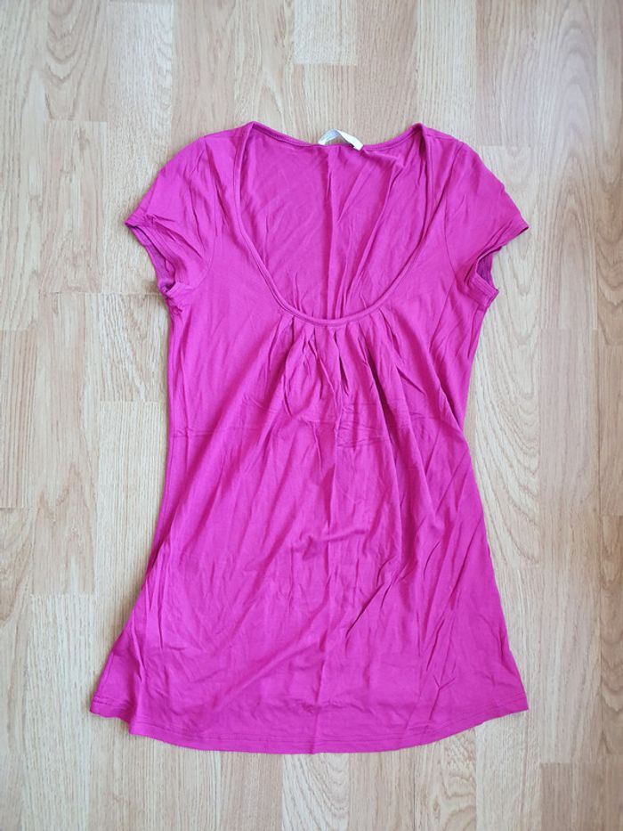 Tee shirt fuchsia promod