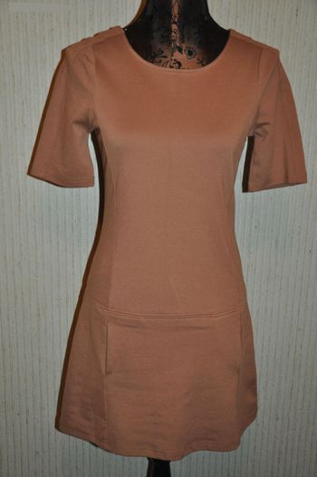 Robe camel courte 2 poches - Jennyfer - T. M - Neuve