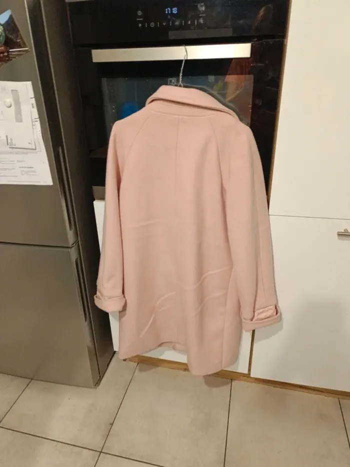 Manteau neuf femme rose pâle automne hiver - photo numéro 4