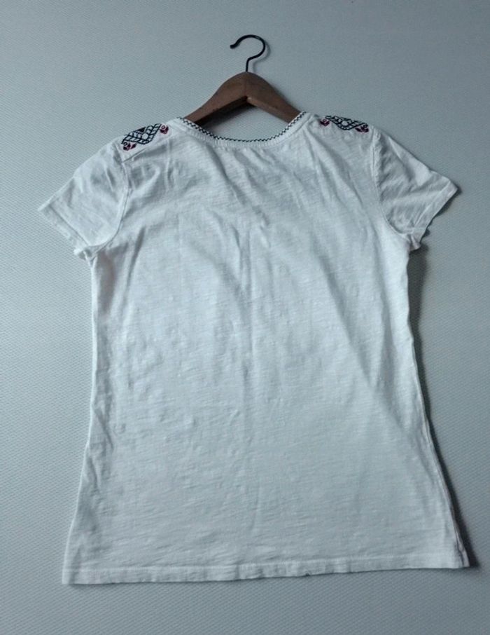 T-shirt blanc brodé Esprit M - photo numéro 4