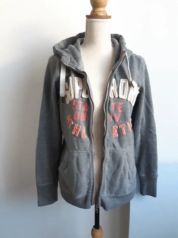 Gilet zippé à capuche Superdry T40 - photo numéro 3