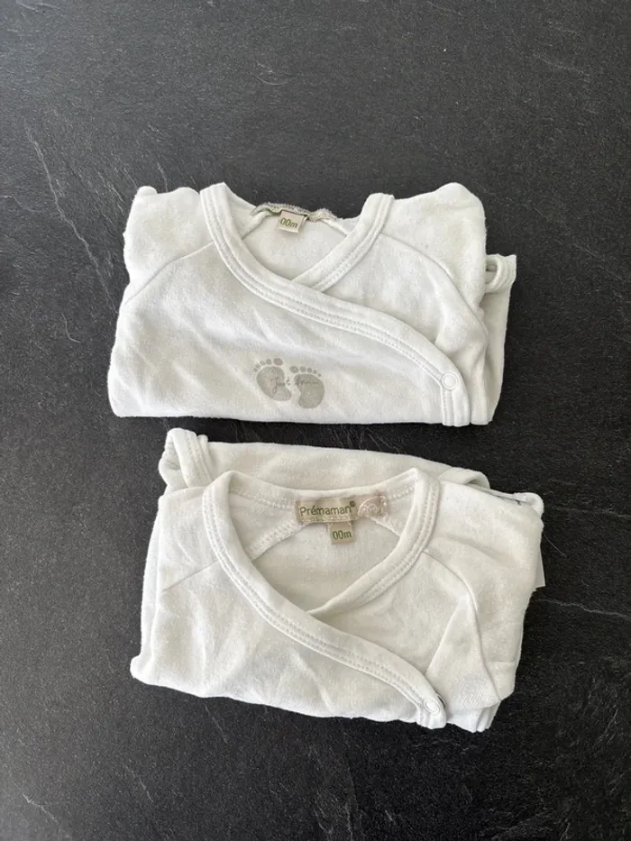 Lot de 2 bodies cache cœur