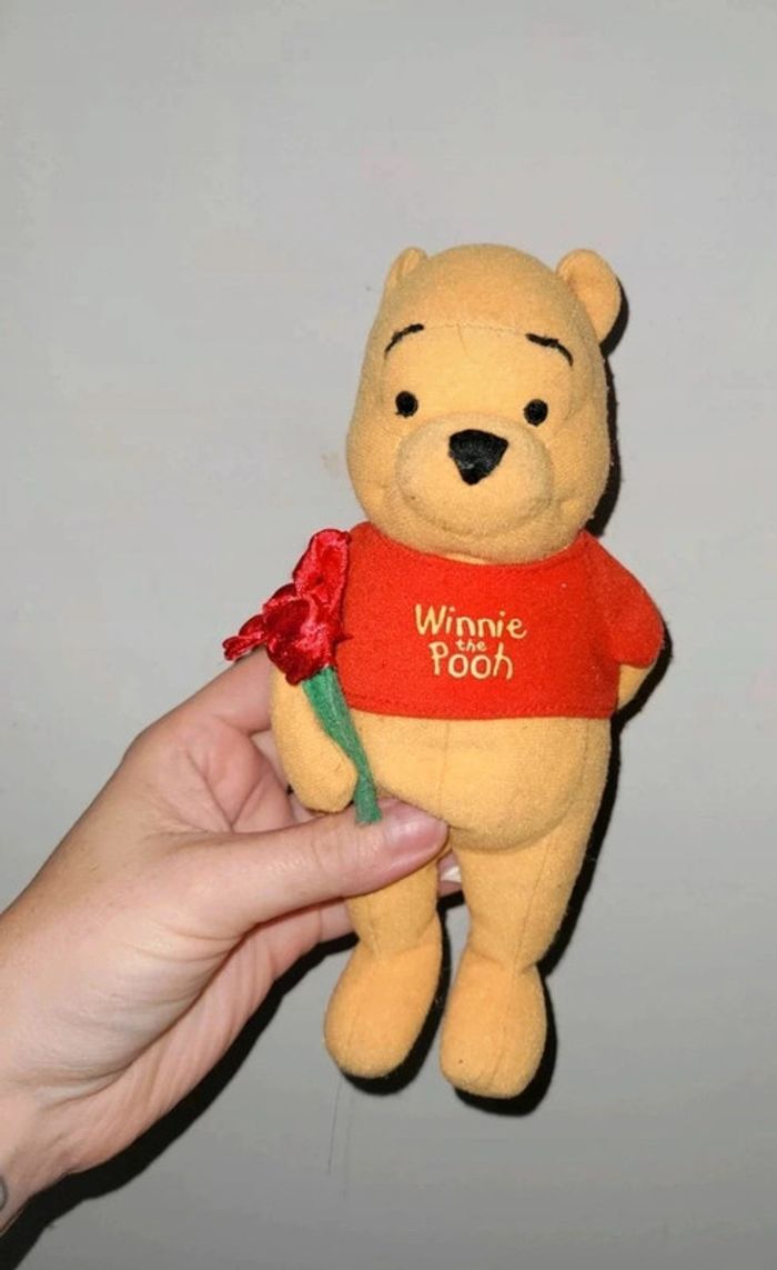 Peluche winnie avec fleurs disney