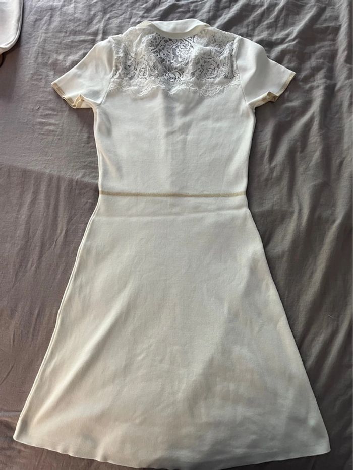 Robe polo blanche et dorée Morgan TS - photo numéro 4