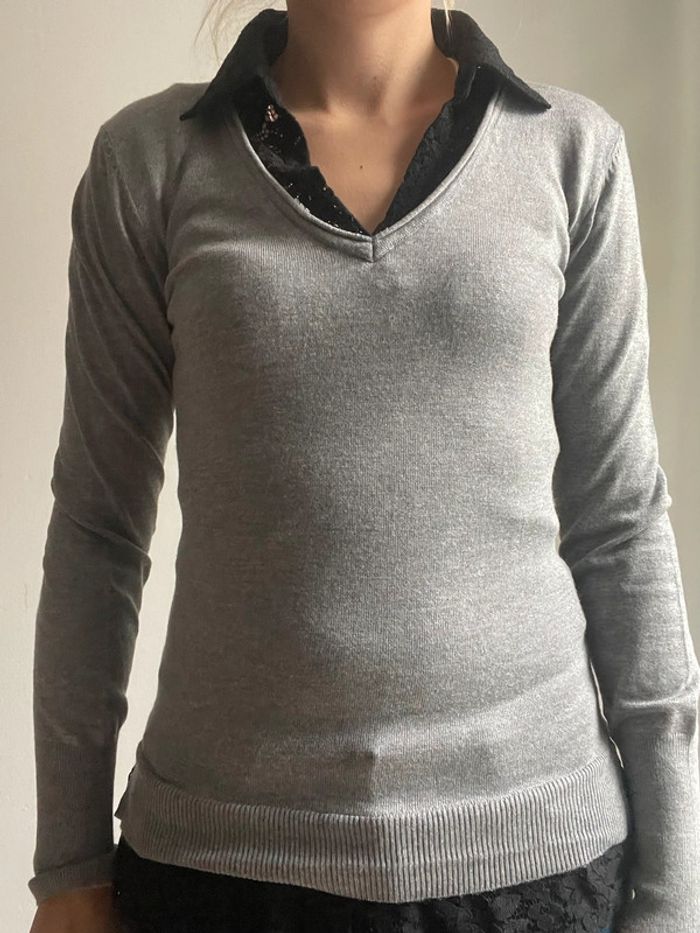 Pull Morgan - T36/S avec dentelle noir