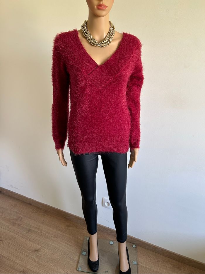 Pull rouge tout doux Morgan taille S jamais porté - photo numéro 3