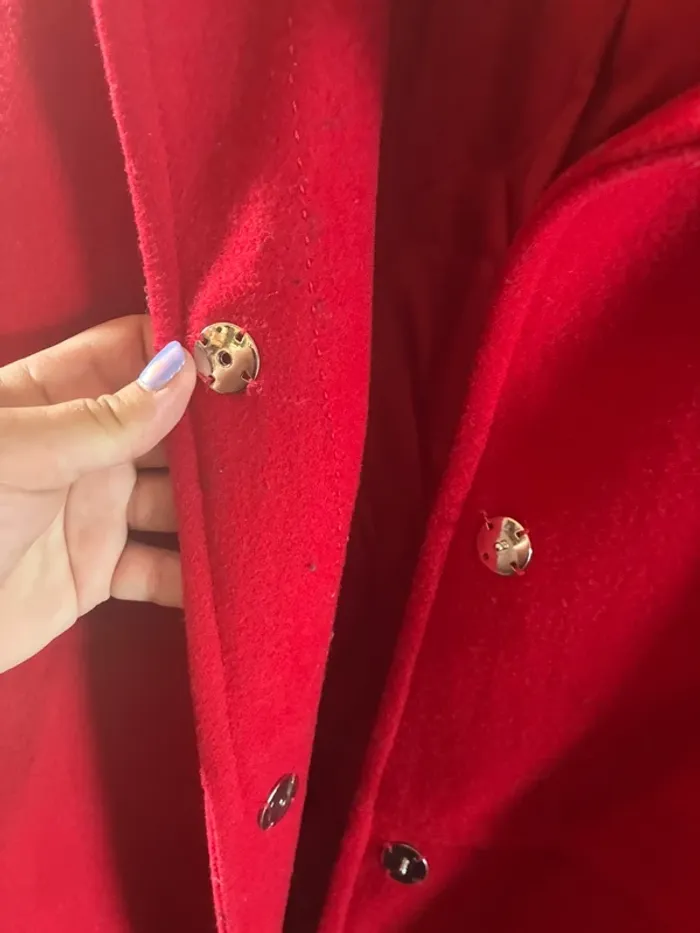 Manteau long rouge mango - photo numéro 4