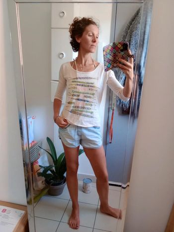 T-shirt femme taille s beige fantaisie c44