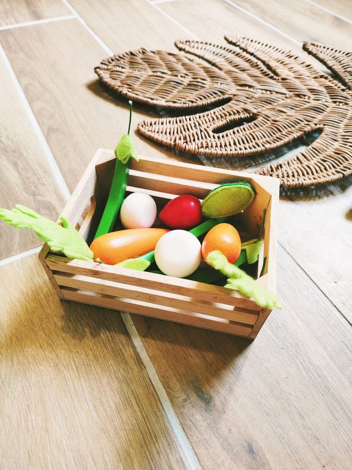 🥕Dinette cagette légumes aliments en bois et feutrine marque Le Toy van - photo numéro 3