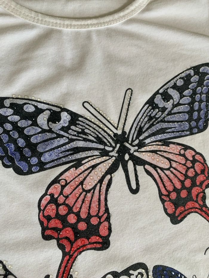 Robe blanche papillons 10 ans - photo numéro 2