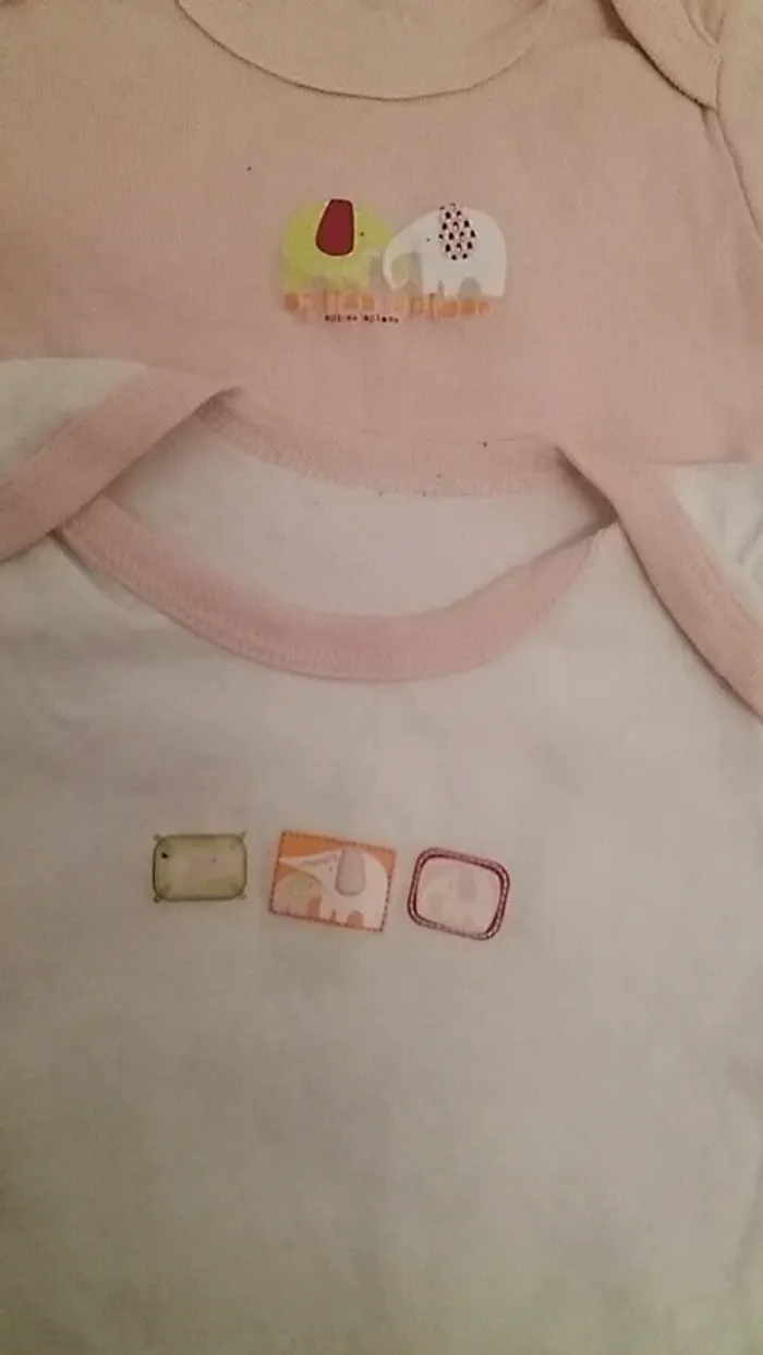 Lot de 4 bodys manches courtes 6 mois - photo numéro 3
