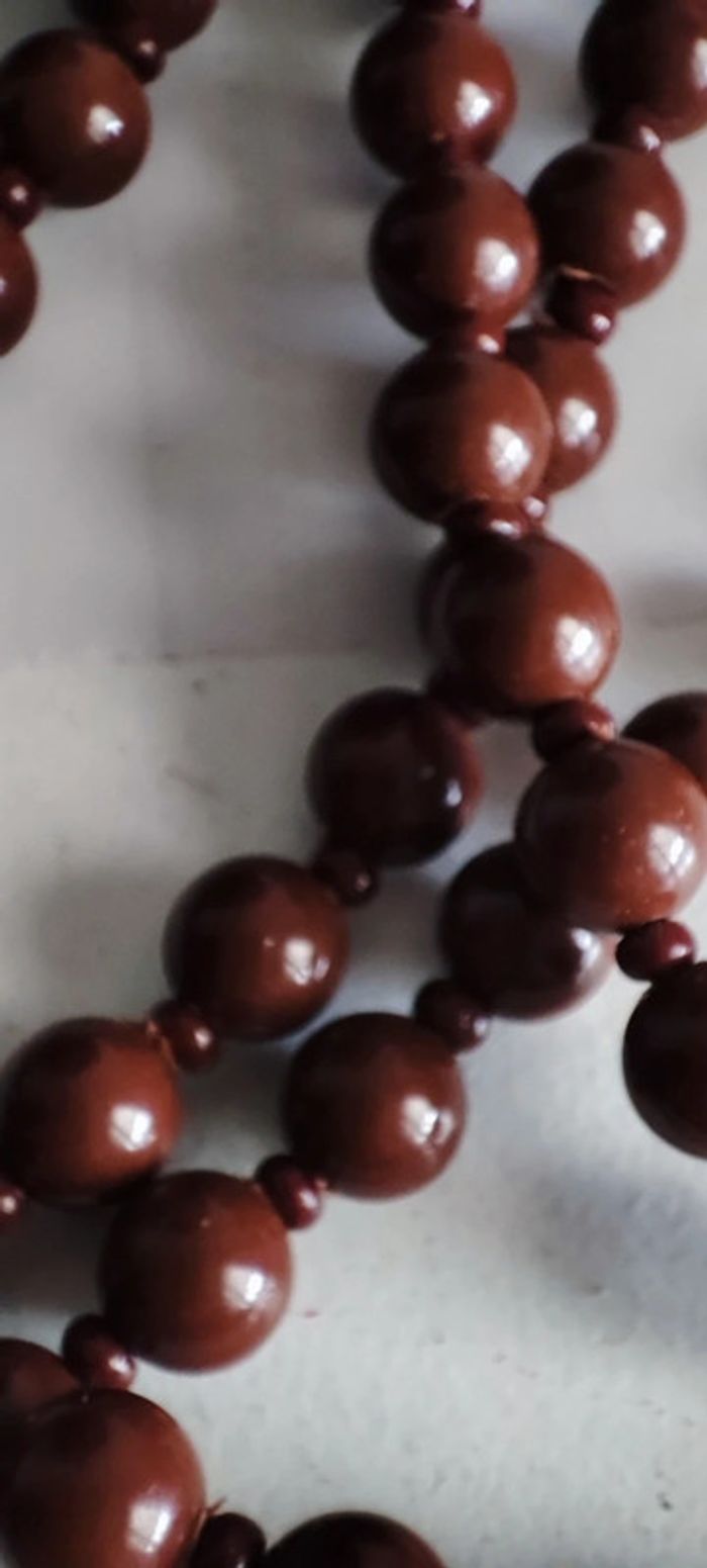 Collier de perles marron - photo numéro 6