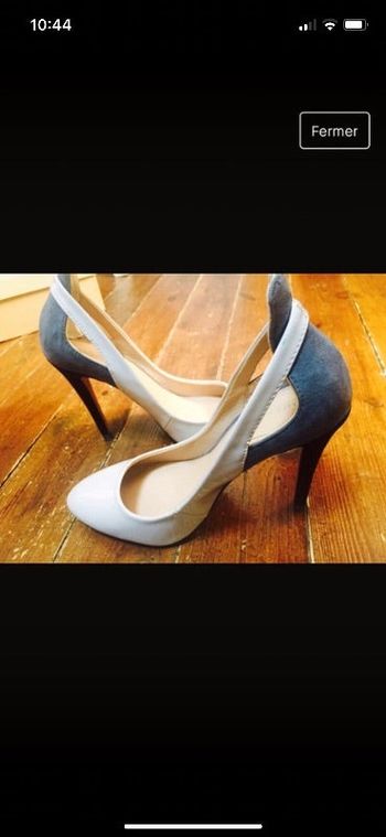 Escarpin beige et gris