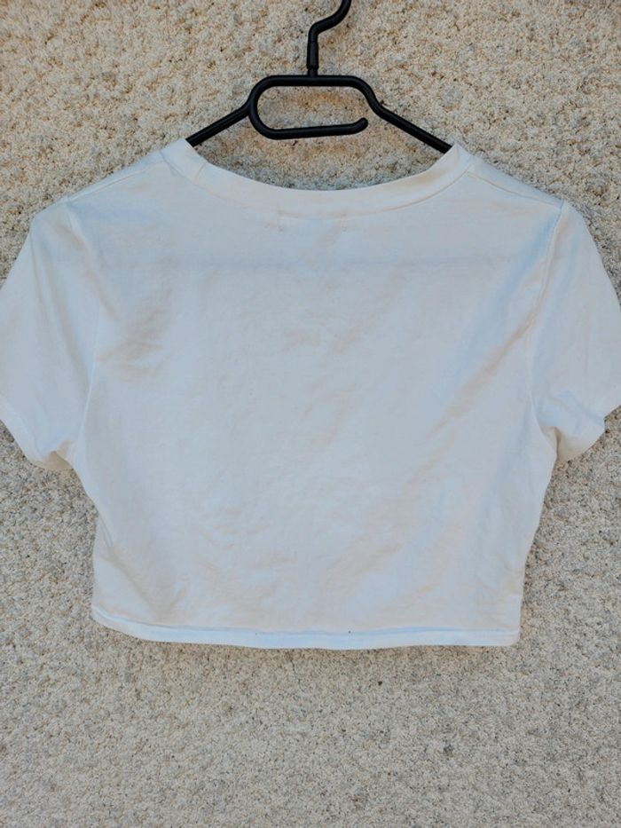 T-shirt crop top original cœur vintage chic élégant old money - photo numéro 3