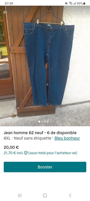 Jean homme 62 - 6 de disponible