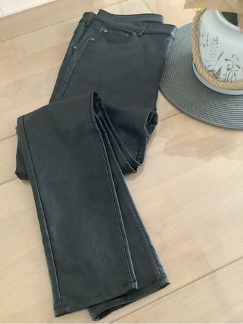 Pantalon simili cuir noir