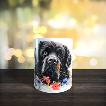 Mug chien Terre-neuve façon peinture 