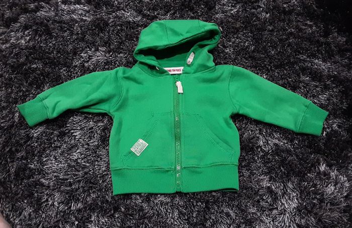 Gilet sweat zippé à capuche - 9 mois